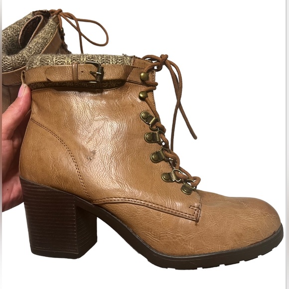 Mia Briene Heel Women’s Hiker Boots Amber size 10 Y2K - Picture 10 of 11